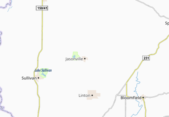 Kaart Plattegrond Jasonville