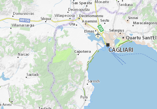 Karte Stadtplan Capoterra
