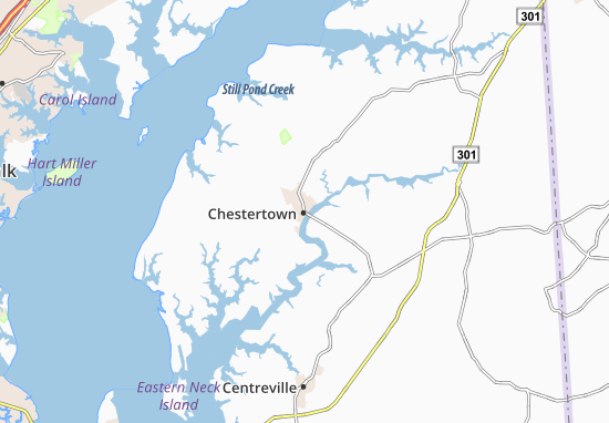 Kaart Plattegrond Chestertown