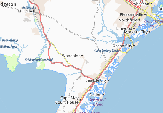Karte Stadtplan Woodbine