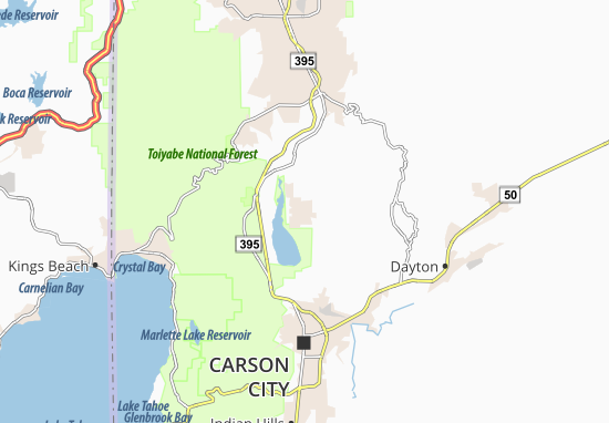 Karte Stadtplan Washoe Valley