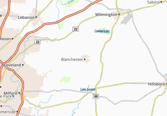 Mapa Blanchester