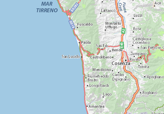 Karte Stadtplan San Lucido