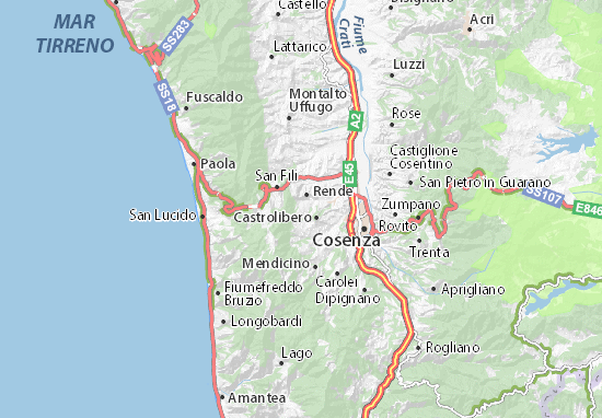 Kaart Plattegrond Marano Marchesato