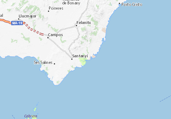 Cala Mondragó Map