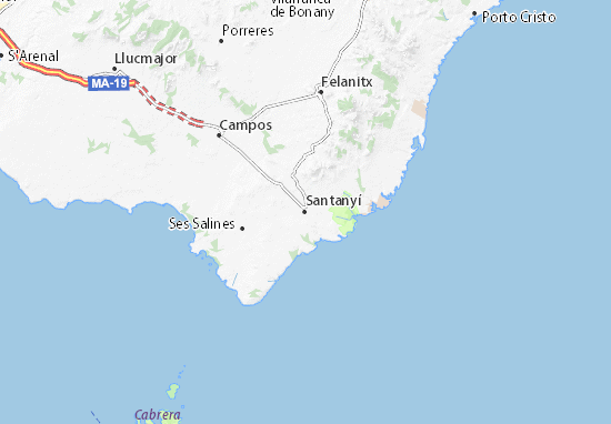 Mapa Santanyí