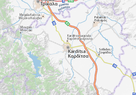 Karte Stadtplan Kardítsa