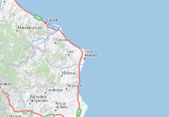 Karte Stadtplan Cirò Marina