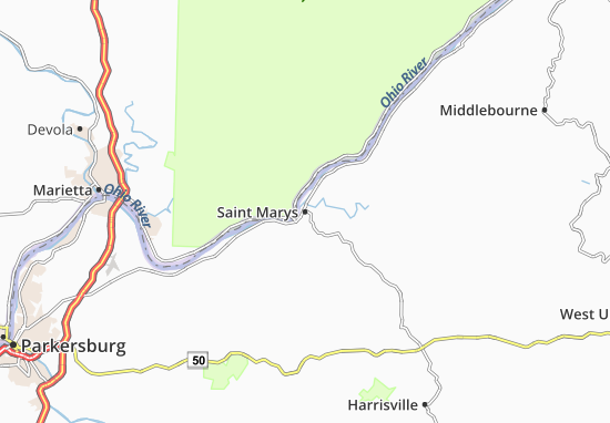 Karte Stadtplan Saint Marys
