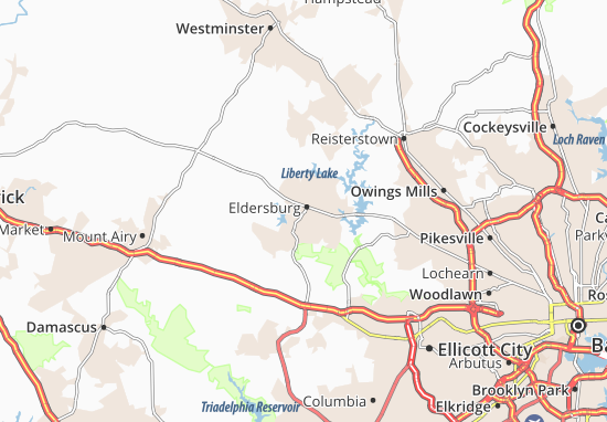 Mapa Eldersburg