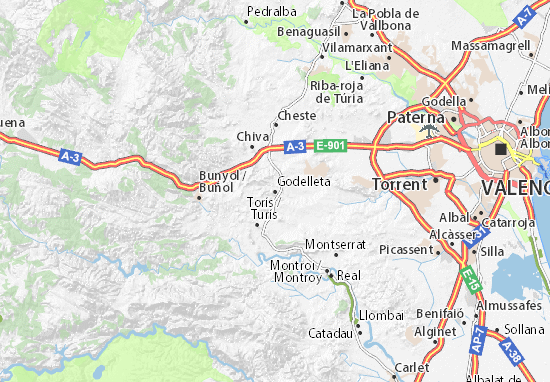 Karte Stadtplan Godelleta