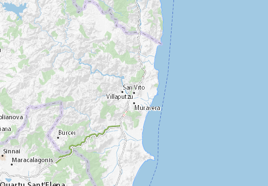 Mapa Villaputzu