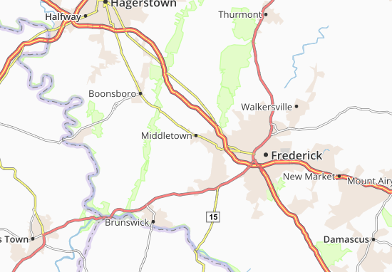 Karte Stadtplan Middletown