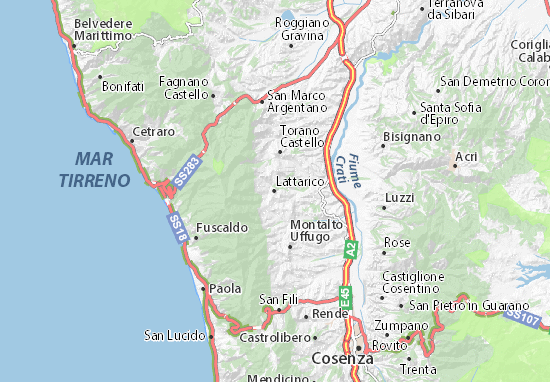 Lattarico Map