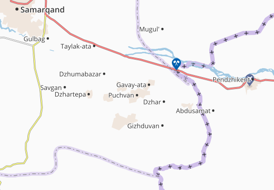 Karte Stadtplan Puchvan