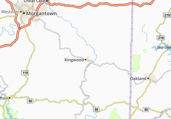 Karte Stadtplan Kingwood