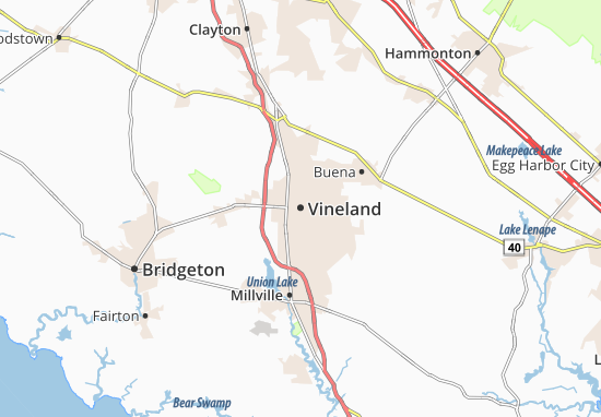 Mapa Vineland
