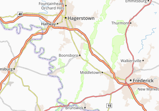 Kaart Plattegrond Boonsboro