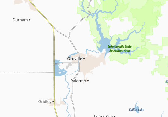 Kaart Plattegrond Oroville