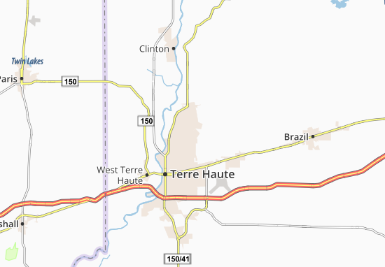 Karte Stadtplan North Terre Haute