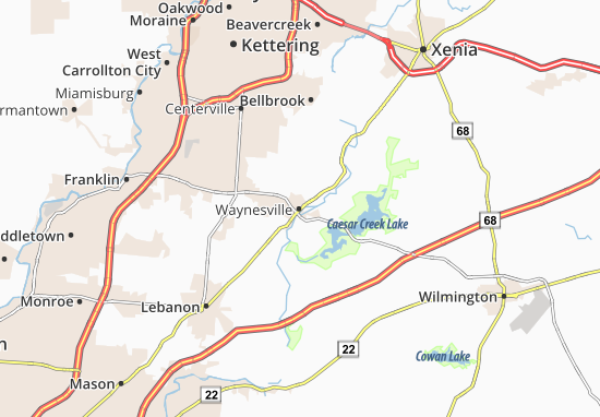 Karte Stadtplan Waynesville