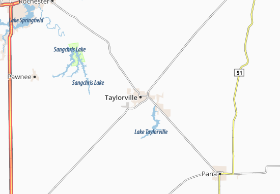 Kaart Plattegrond Taylorville