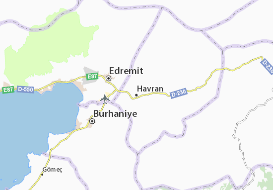 Mapa Havran