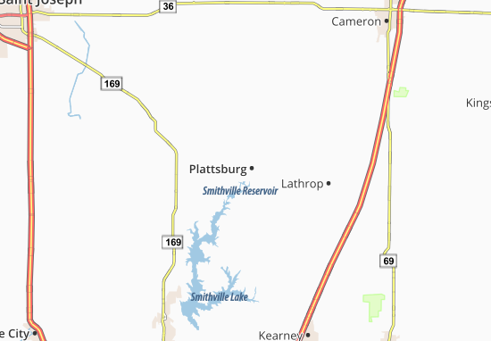 Mapa Plattsburg