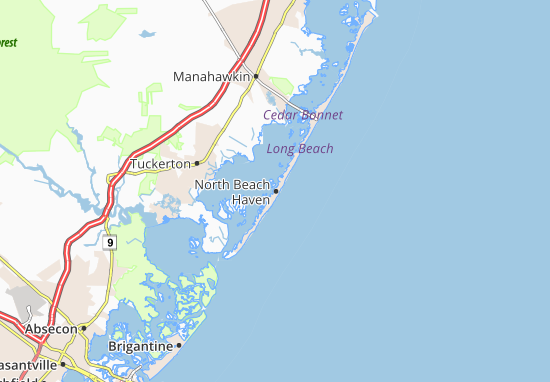 Mapa North Beach Haven