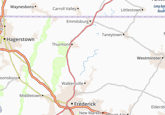Kaart Plattegrond Creagerstown
