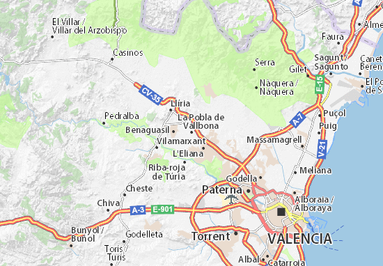 La Pobla de Vallbona Map