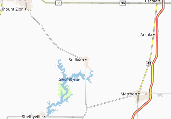 Karte Stadtplan Sullivan