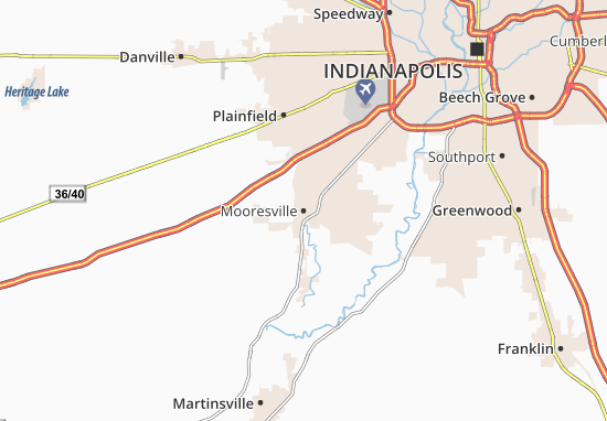 Kaart Plattegrond Mooresville