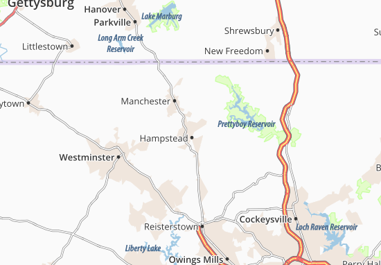 Karte Stadtplan Hampstead