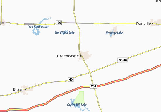 Mapa Greencastle