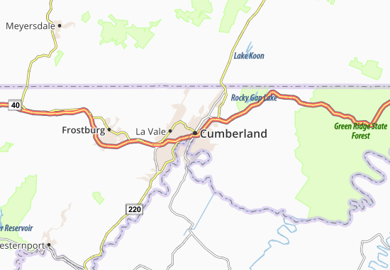 Karte Stadtplan Cumberland
