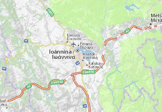 Karte Stadtplan Ioánnina