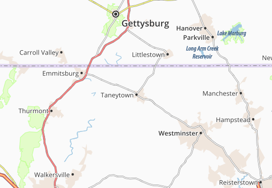 Karte Stadtplan Taneytown