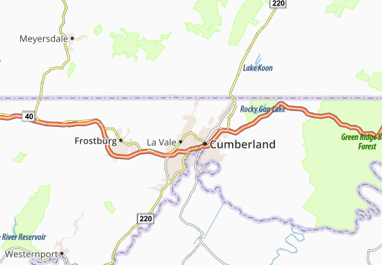 Karte Stadtplan La Vale
