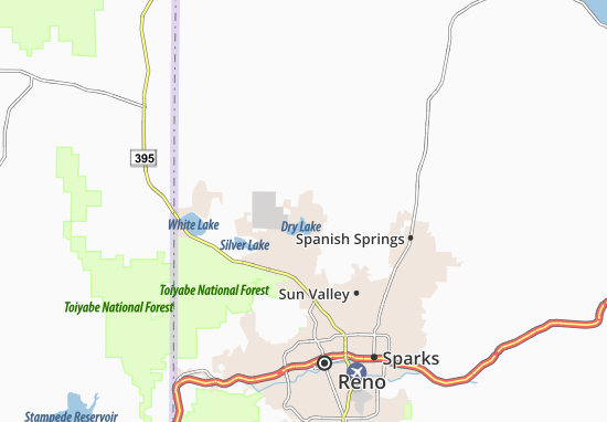 Kaart Plattegrond Lemmon Valley-Golden Valley