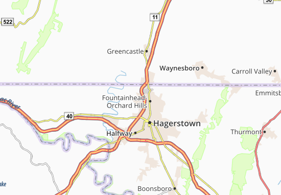 Mapa Maugansville