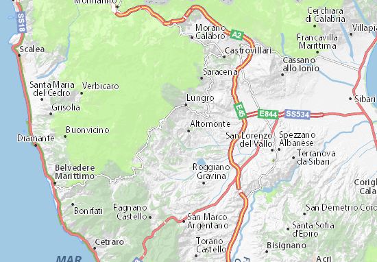 Mapa Altomonte