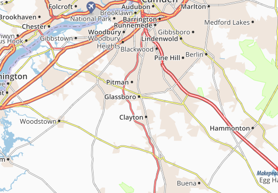 Mapa Glassboro