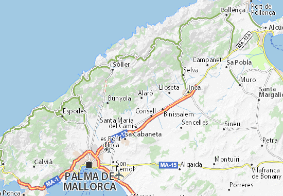 Karte Stadtplan Alaró
