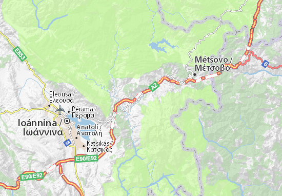 Karte Stadtplan Anatoliko Zagori