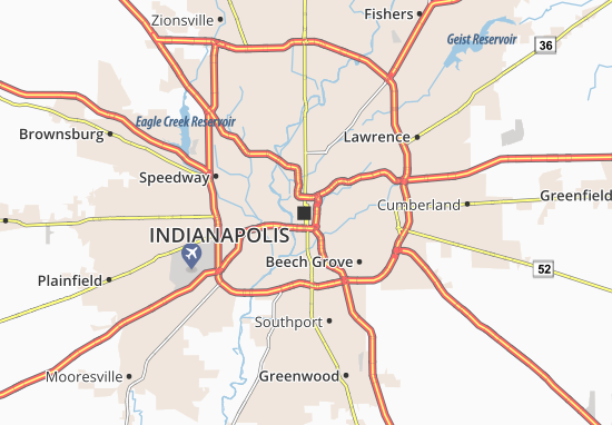 Karte Stadtplan Indianapolis