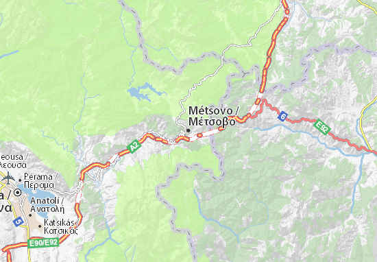 Mapa Métsovo