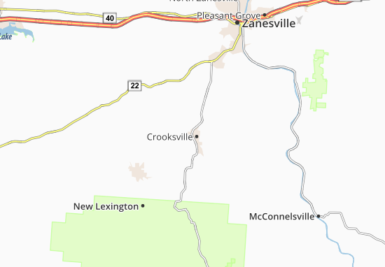 Kaart Plattegrond Crooksville