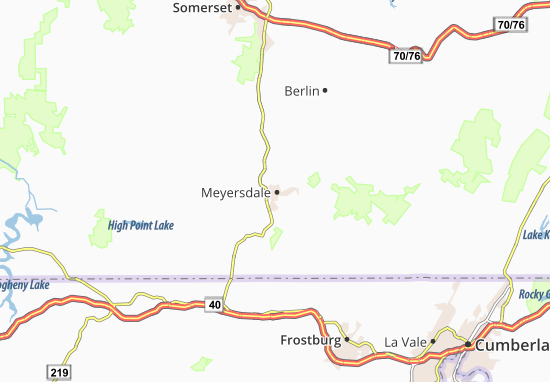 Kaart Plattegrond Meyersdale