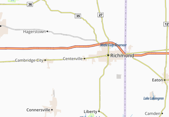 Kaart Plattegrond Centerville